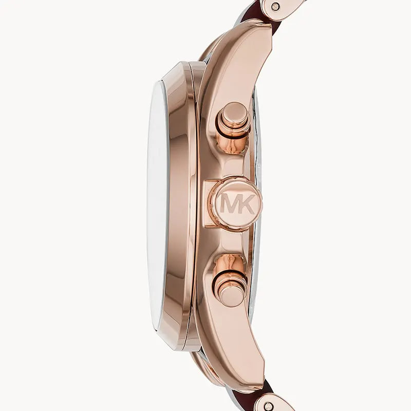  Shop Authentic Michael Kors Bradshaw Burgundy Dial Two Tone Steel Strap Watch for Women - MK6270 - Luxxuri
