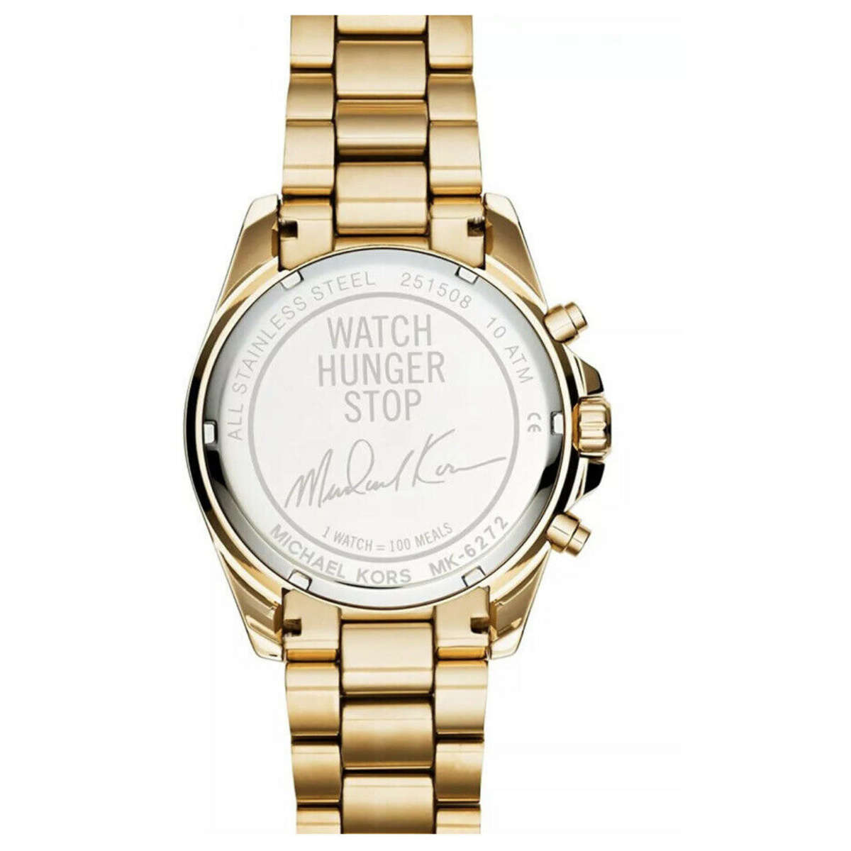  Shop Authentic Michael Kors Bradshaw Stop Hunger Black Gold Dial Gold Steel Strap Watch for Women - MK6272 - Luxxuri