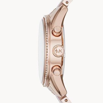  Shop Authentic Michael Kors Ritz Chronograph Rose Gold Dial Two Tone Steel Strap Watch for Women - MK6307 - Luxxuri