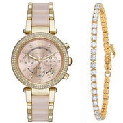  Shop Authentic Michael Kors Parker Gold Dial Two Tone Steel Strap Watch for Women - MK6326 - Luxxuri