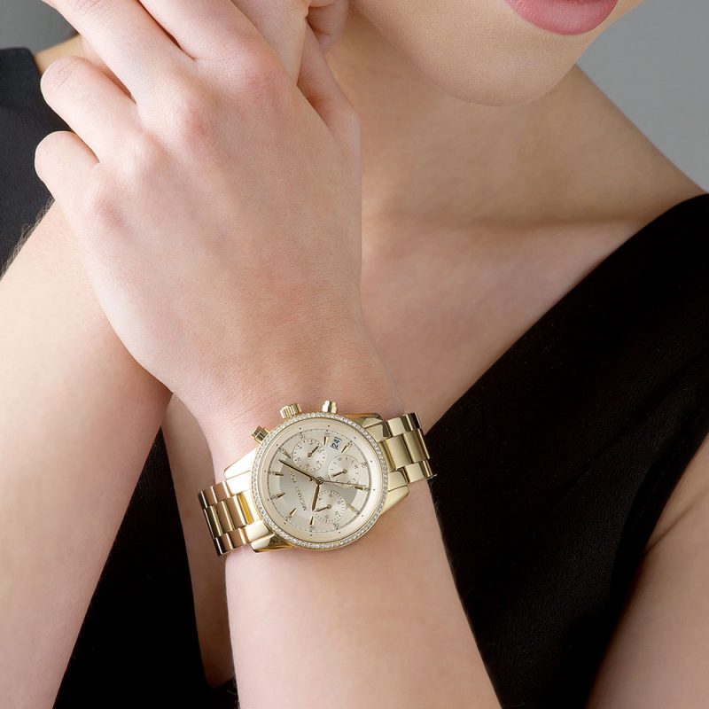  Shop Authentic Michael Kors Ritz Gold Dial Gold Steel Strap Watch for Women - MK6356 - Luxxuri