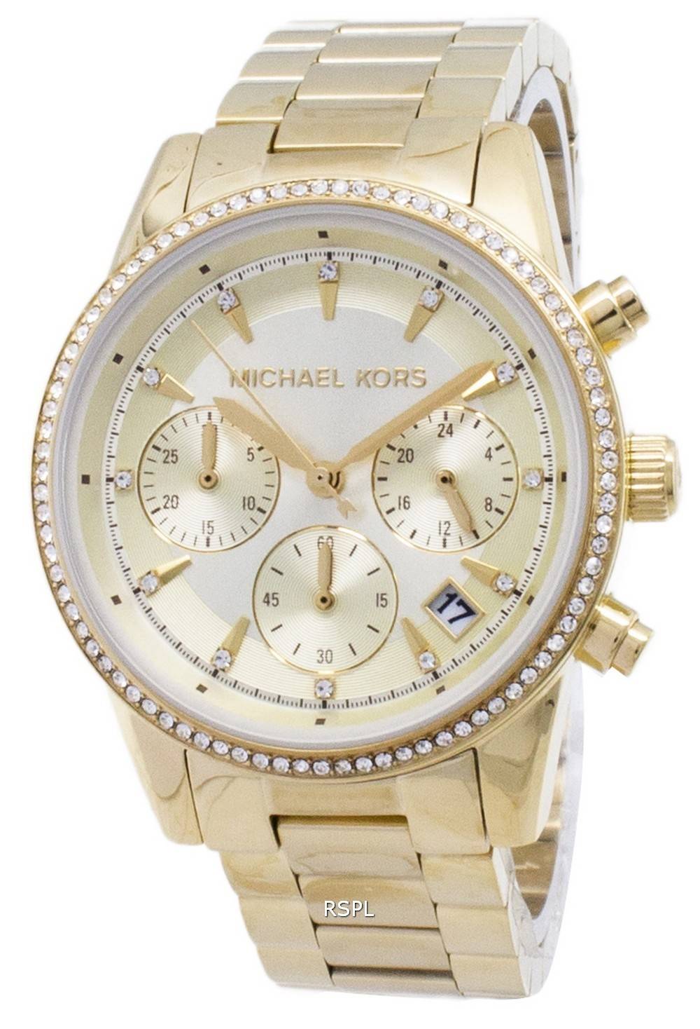  Shop Authentic Michael Kors Ritz Gold Dial Gold Steel Strap Watch for Women - MK6356 - Luxxuri
