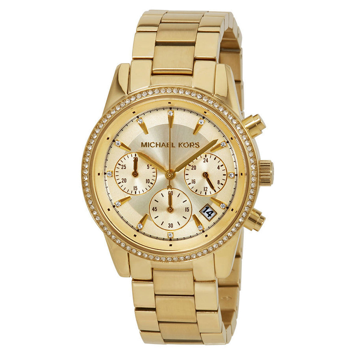  Shop Authentic Michael Kors Ritz Gold Dial Gold Steel Strap Watch for Women - MK6356 - Luxxuri