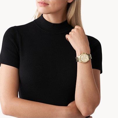  Shop Authentic Michael Kors Ritz Gold Dial Gold Steel Strap Watch for Women - MK6356 - Luxxuri