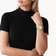  Shop Authentic Michael Kors Ritz Gold Dial Gold Steel Strap Watch for Women - MK6356 - Luxxuri