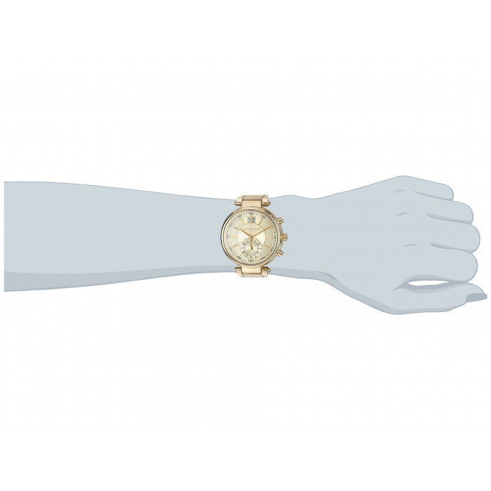 Shop Authentic Michael Kors Sawyer White Dial Gold Steel Strap Watch for Women - MK6362 - Luxxuri
