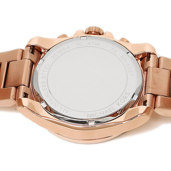  Shop Authentic Michael Kors Brecken Chronograph Quartz Rose Gold Dial Rose Gold Steel Strap Watch For Women - MK6367 - Luxxuri