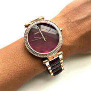  Shop Authentic Michael Kors Parker Maroon Dial Two Tone Steel Strap Watch for Women - MK6412 - Luxxuri