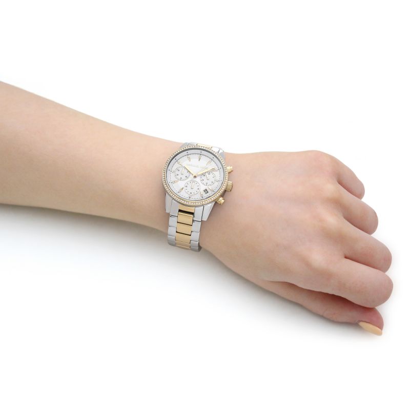  Shop Authentic Michael Kors Ritz White Dial Two Tone Steel Strap Watch for Women - MK6474 - Luxxuri