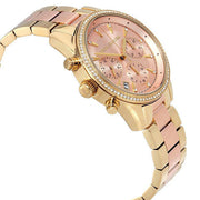  Shop Authentic Michael Kors Ritz Chronograph Rose Dial Two Tone Steel Strap Watch for Women - MK6475 - Luxxuri