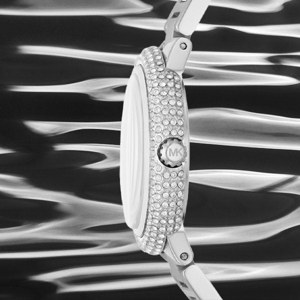  Shop Authentic Michael Kors Taryn Mother of Pearl Purple Dial Silver Steel Strap Watch For Women - MK6562 - Luxxuri