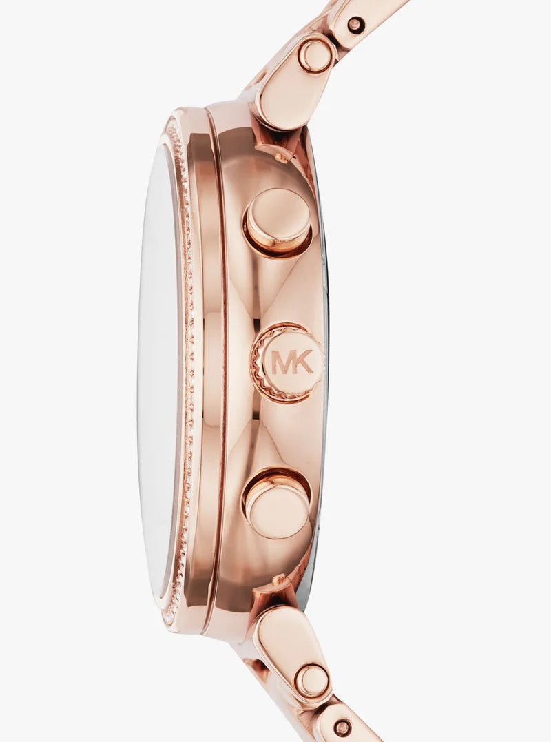  Shop Authentic Michael Kors Sofie Chronograph Mother of Pearl White Dial Rose Gold Steel Strap Watch For Women - MK6576 - Luxxuri
