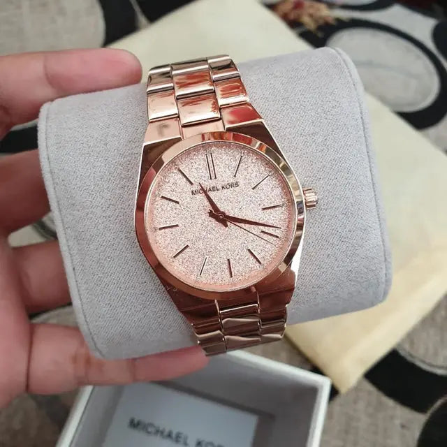  Shop Authentic Michael Kors Channing Quartz Rose Gold Dial Rose Gold Steel Strap Watch For Women - MK6624 - Luxxuri