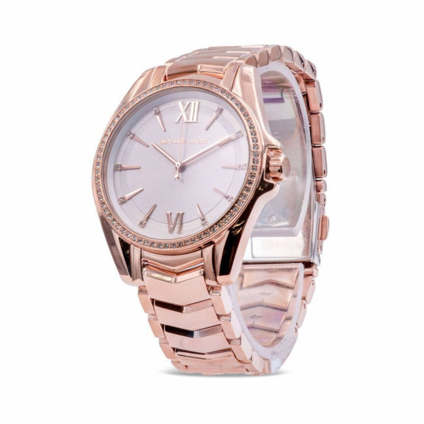  Shop Authentic Michael Kors Whitney Quartz White Dial Rose Gold Steel Strap Watch For Women - MK6694 - Luxxuri