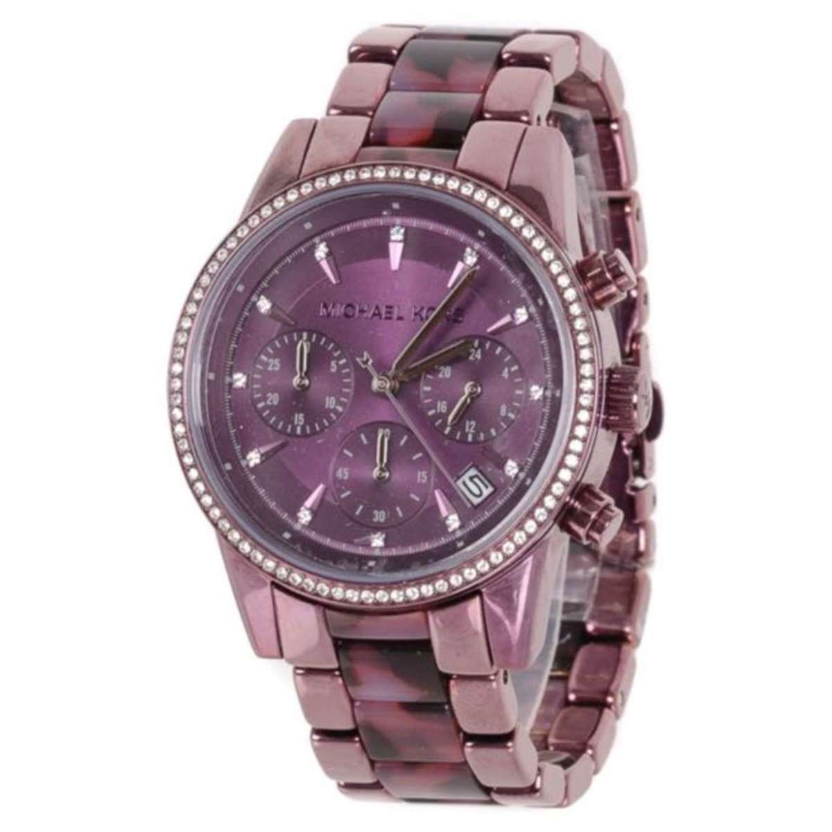  Shop Authentic Michael Kors Ritz Chronograph Purple Dial Purple Steel Strap Watch For Women - MK6720 - Luxxuri