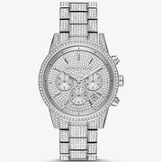  Shop Authentic Michael Kors Ritz Chronograph Crystals Silver Dial Silver Steel Strap Watch for Women - MK6746 - Luxxuri