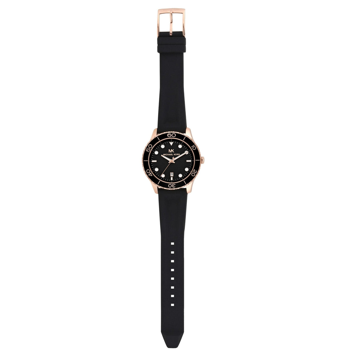  Shop Authentic Michael Kors Runway Quartz Black Dial Black Silicone Strap Watch For Women - MK6852 - Luxxuri