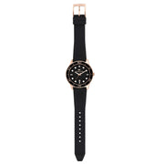  Shop Authentic Michael Kors Runway Quartz Black Dial Black Silicone Strap Watch For Women - MK6852 - Luxxuri