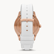  Shop Authentic Michael Kors Runway Quartz White Dial White Rubber Strap Watch For Women - MK6853 - Luxxuri