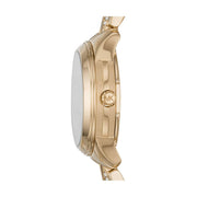  Shop Authentic Michael Kors Runway Mercer Analog Brown Dial Gold Steel Strap Watch For Women - MK6855 - Luxxuri