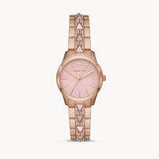  Shop Authentic Michael Kors Runway Mother of Pearl Dial Rose Gold Steel Strap Watch For Women - MK6856 - Luxxuri