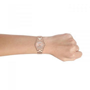  Shop Authentic Michael Kors Ritz Analog Crystals Silver Dial Rose Gold Steel Strap Watch for Women - MK6863 - Luxxuri