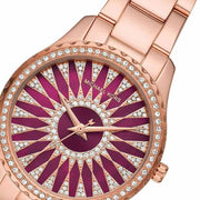  Shop Authentic Michael Kors Layton Three Hand Red Dial Rose Gold Steel Strap Watch For Women - MK6893 - Luxxuri
