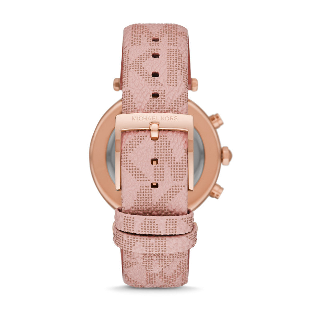  Shop Authentic Michael Kors Parker Chronograph White Dial Pink Leather Strap Watch For Women - MK6935 - Luxxuri