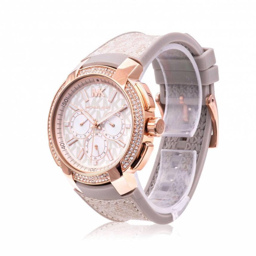  Shop Authentic Michael Kors Sidney Chronograph White Dial Beige Leather Strap Watch For Women - MK6949 - Luxxuri