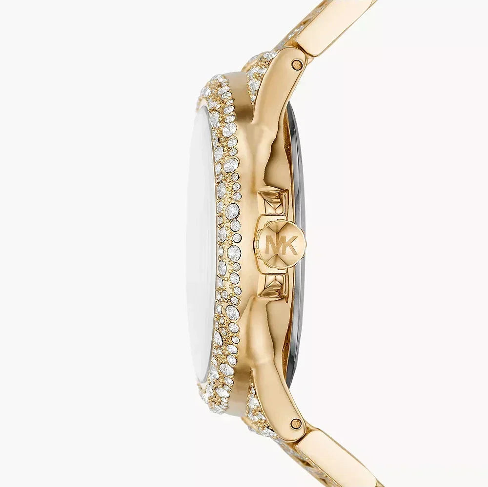  Shop Authentic Michael Kors Camille Pavé Crystals Gold Dial Gold Steel Strap Watch for Women - MK6958 - Luxxuri