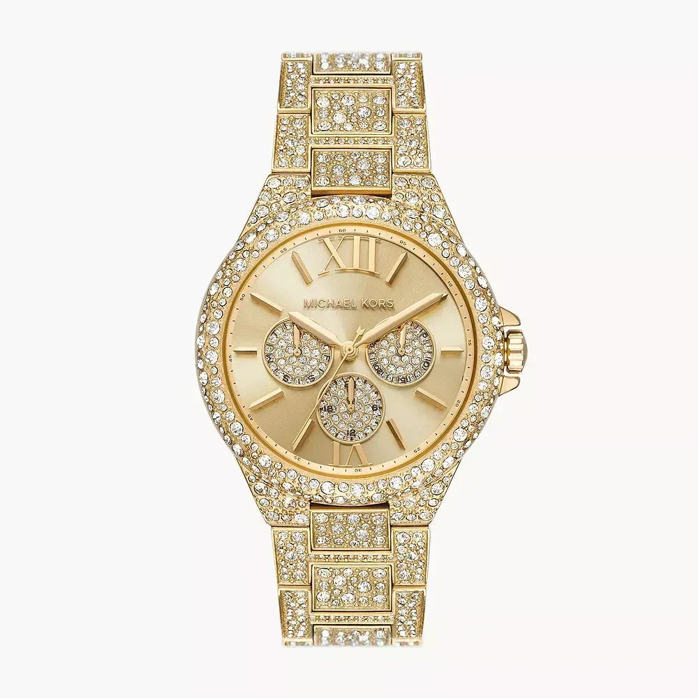  Shop Authentic Michael Kors Camille Pavé Crystals Gold Dial Gold Steel Strap Watch for Women - MK6958 - Luxxuri