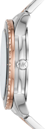  Shop Authentic Michael Kors Runway Quartz Black Dial Two Tone Steel Strap Watch For Women - MK6960 - Luxxuri