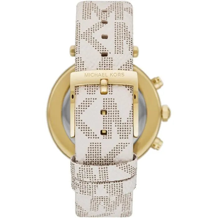  Shop Authentic Michael Kors Tibby Multifunction Silver Dial White Leather Strap Watch For Women - MK6967 - Luxxuri