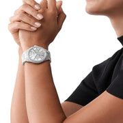  Shop Authentic Michael Kors Layton Chronograph Silver Dial Silver Steel Strap Watch For Women - MK6976 - Luxxuri