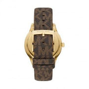  Shop Authentic Michael Kors Runway Quartz Black Dial Brown Leather Strap Watch For Women - MK6979 - Luxxuri