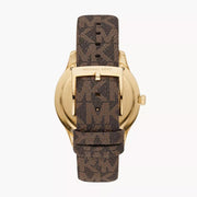  Shop Authentic Michael Kors Runway Quartz Black Dial Brown Leather Strap Watch For Women - MK6979 - Luxxuri
