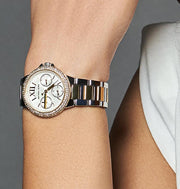  Shop Authentic Michael Kors Camille Multifunction Silver Dial Two Tone Steel Strap Watch For Women - MK6982 - Luxxuri