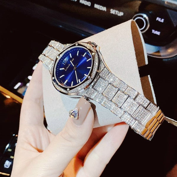  Shop Authentic Michael Kors Lennox Three Hand Blue Dial Silver Steel Strap Watch For Women - MK6990 - Luxxuri