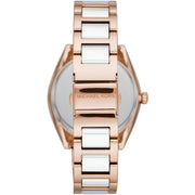 Shop Authentic Michael Kors Janelle Three Hand Rose Gold Dial Two Tone Steel Strap Watch For Women - MK7134 - Luxxuri