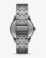  Shop Authentic Michael Kors Chronograph Cunningham Multifunction Blue Dial Grey Steel Strap Watch For Men - MK7155 - Luxxuri