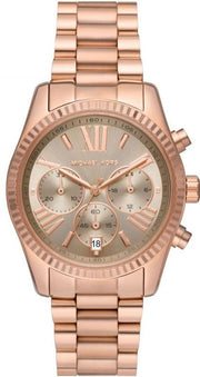  Shop Authentic Michael Kors Lexington Chronograph Grey Dial Rose Gold Steel Strap Watch For Women - MK7217 - Luxxuri