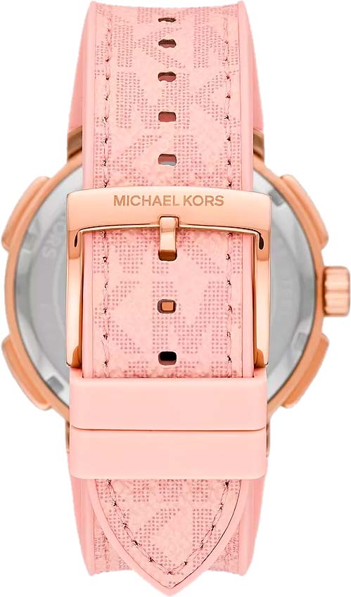 Shop Authentic Michael Kors Sidney Multifunction White Dial Pink Silicone Strap Watch For Women - MK7222 - Luxxuri