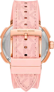  Shop Authentic Michael Kors Sidney Multifunction White Dial Pink Silicone Strap Watch For Women - MK7222 - Luxxuri