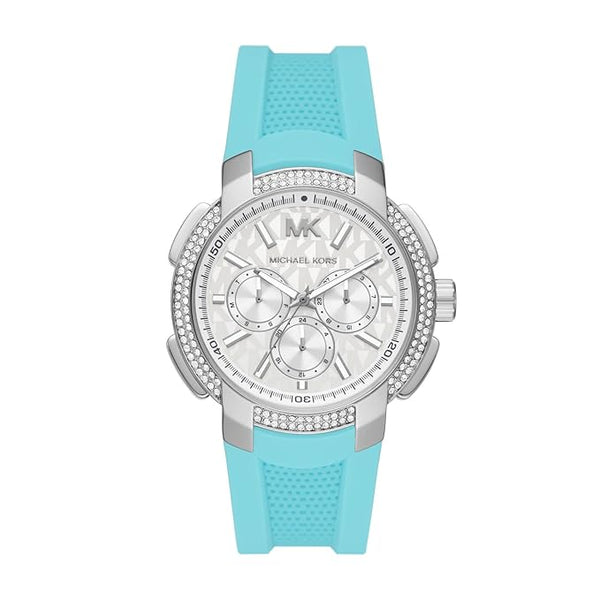  Shop Authentic Michael Kors Sidney Multifunction Analog White Dial Turquoise Silicone Strap Watch For Women - MK7246 - Luxxuri