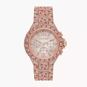  Shop Authentic Michael Kors Camille Chronograph Mother of Pearl Dial Rose Gold Steel Strap Watch for Women - MK7272 - Luxxuri