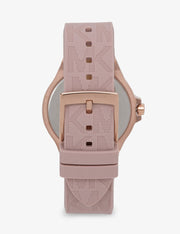  Shop Authentic Michael Kors Mini Lennox Three-Hand Rose Gold Dial Pink Silicone Strap Watch For Women - MK7282 - Luxxuri