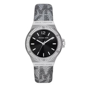  Shop Authentic Michael Kors Lennox Quartz Black Dial Grey Leather Strap Watch For Women - MK7309 - Luxxuri