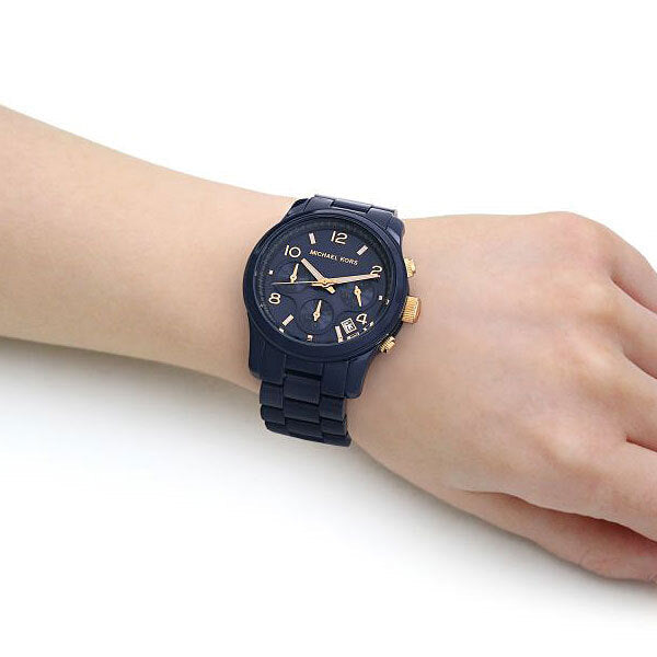  Shop Authentic Michael Kors Runway Analog Blue Dial Blue Steel Strap Watch for Women - MK7332 - Luxxuri