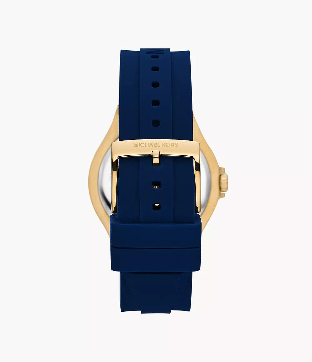  Shop Authentic Michael Kors Lennox Three Hand White Dial Blue Silicone Strap Watch For Women - MK7333 - Luxxuri