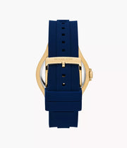  Shop Authentic Michael Kors Lennox Three Hand White Dial Blue Silicone Strap Watch For Women - MK7333 - Luxxuri